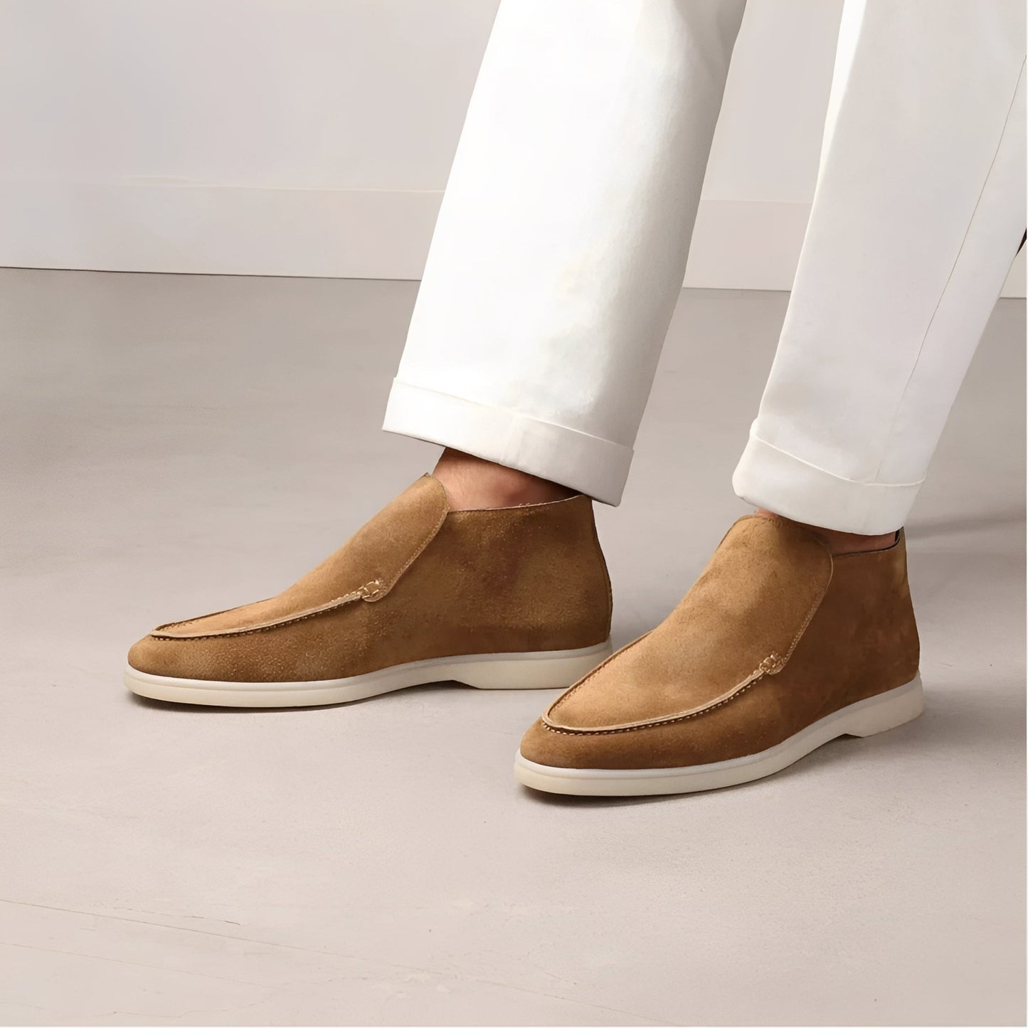 Jimmy - Elegant high-quality suede slip-on shoes for men
