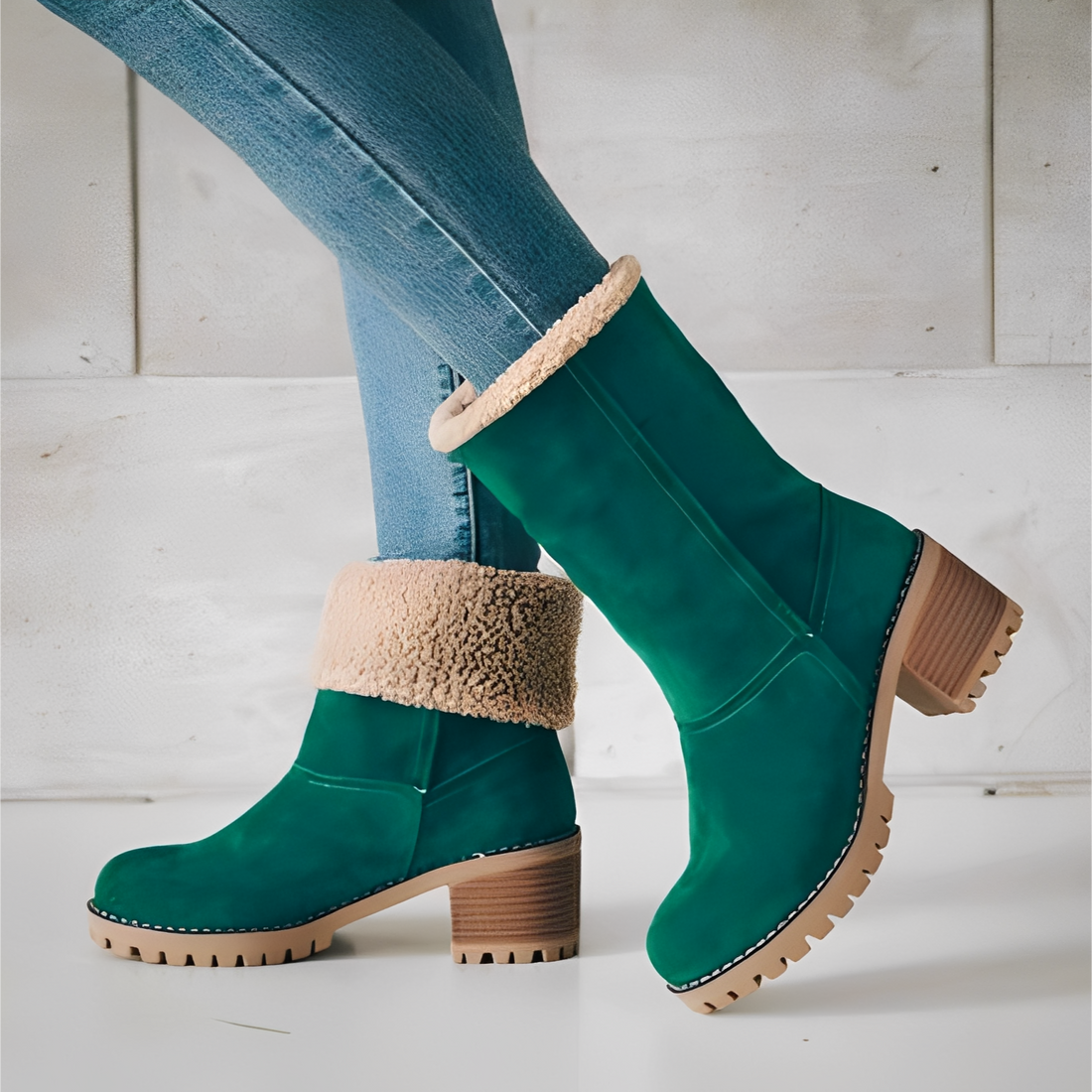 Joella - Botas Quentes de Camurça para Mulheres