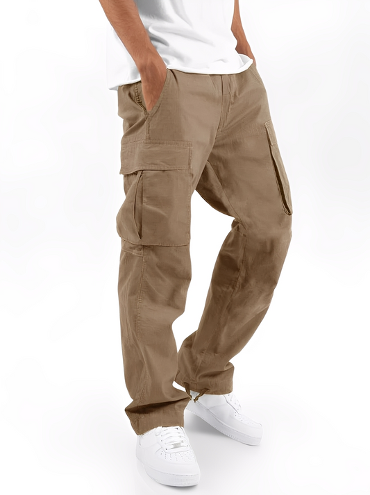 Cooper - Calça Cargo Casual com Cordão para Homens