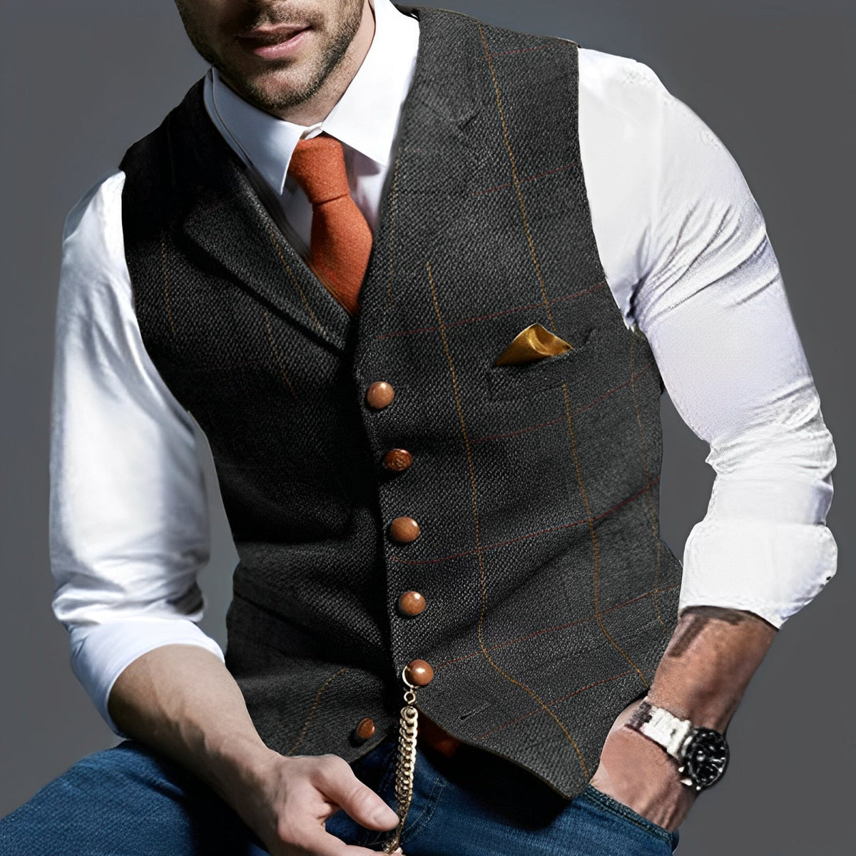 Jasper – Colete Vintage para Homens