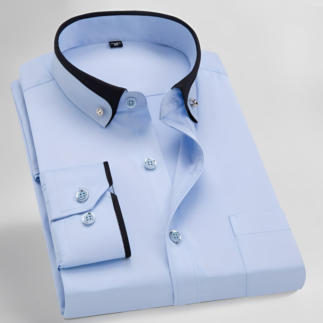 Glindel - Camisa clássica de manga longa para homem