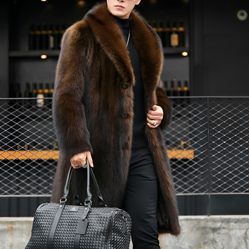 Matteo - Casaco masculino longo e elegante de pele