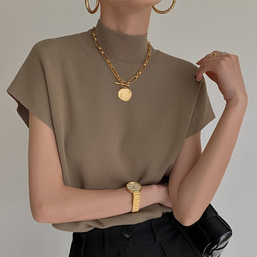 Rhea - Top Estiloso com Gola Alta