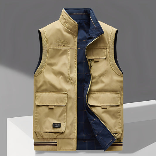 Géraud - Luxury vest with multiple pockets for men