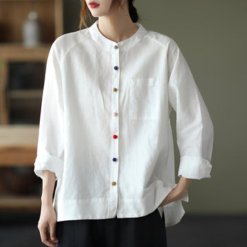 Nellie - Blusa casual com bolsos para mulheres