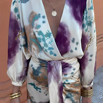 Éva - Vestido elegante com decote em V para mulheres