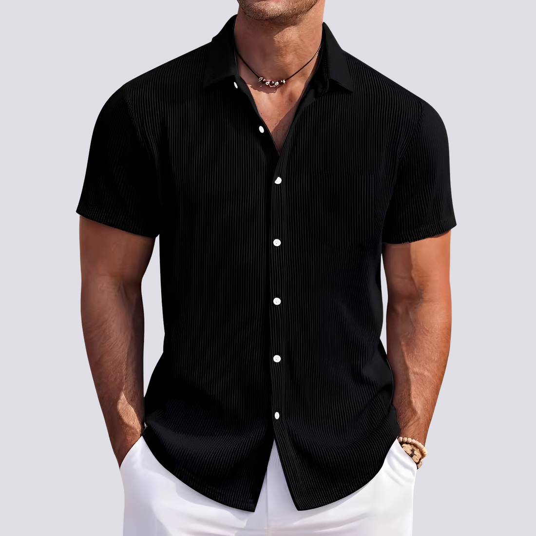 James - Camisa listrada estilosa para homens