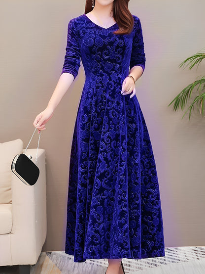 Arianna - Elegant evening gown with long sleeves for women