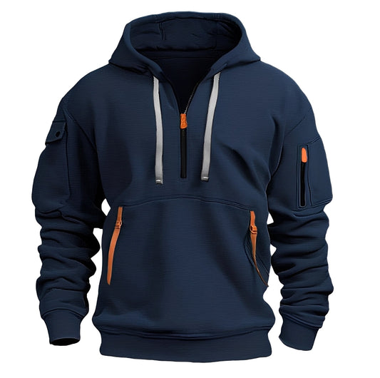 Burton - Loose Sweatshirt with Half Zipper for Men