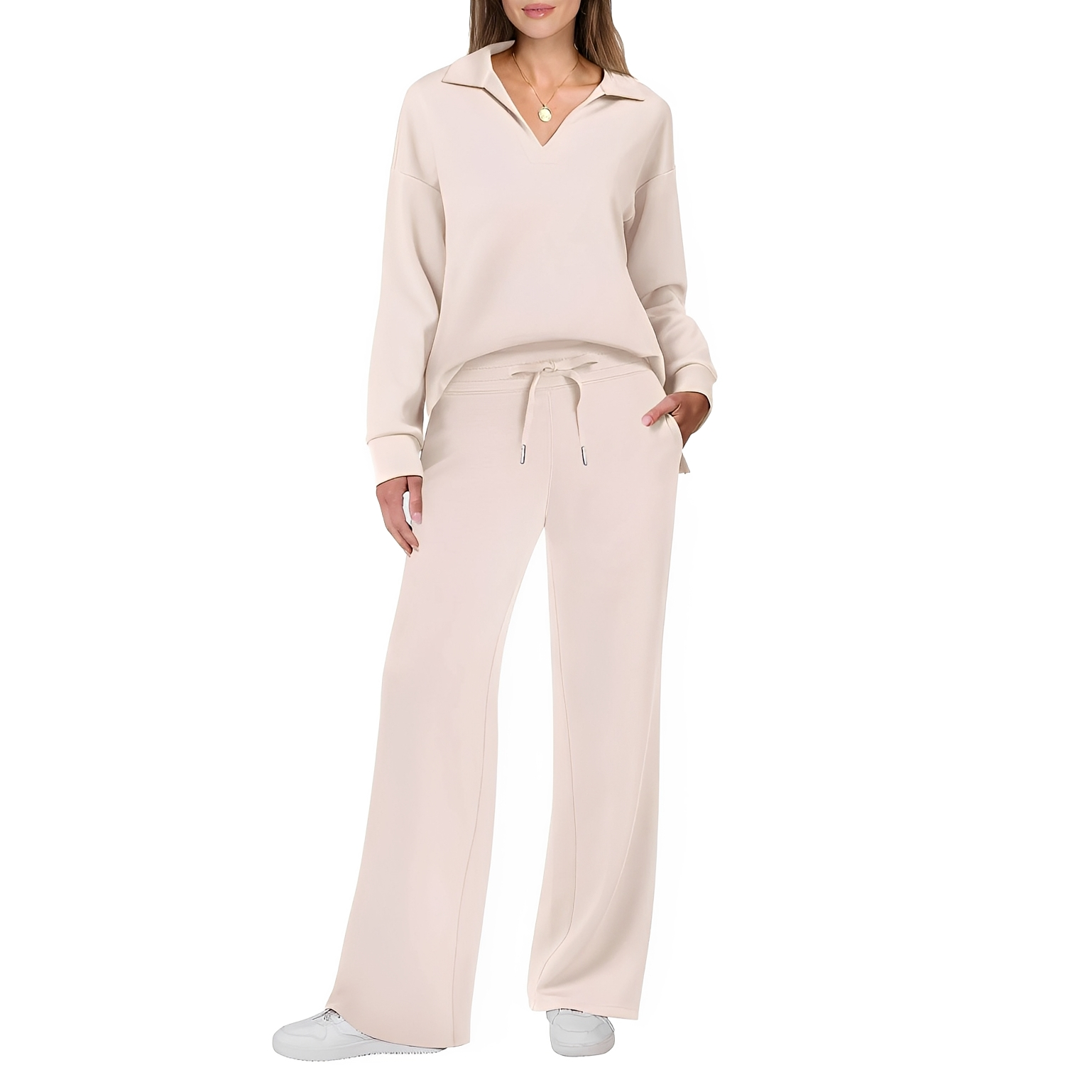 Justina - Conjunto Casual de Suéter e Calças para Mulheres