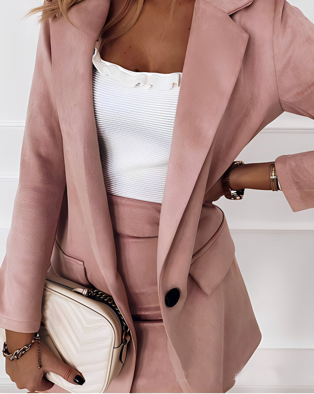 Katelyn - Conjunto Formal de Blazer e Mini Saia
