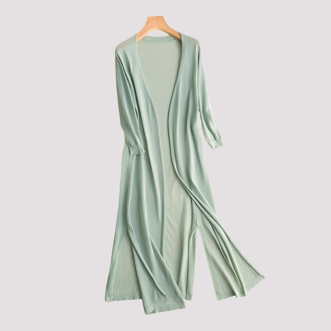 Fannie - Cardigan longo casual para mulheres