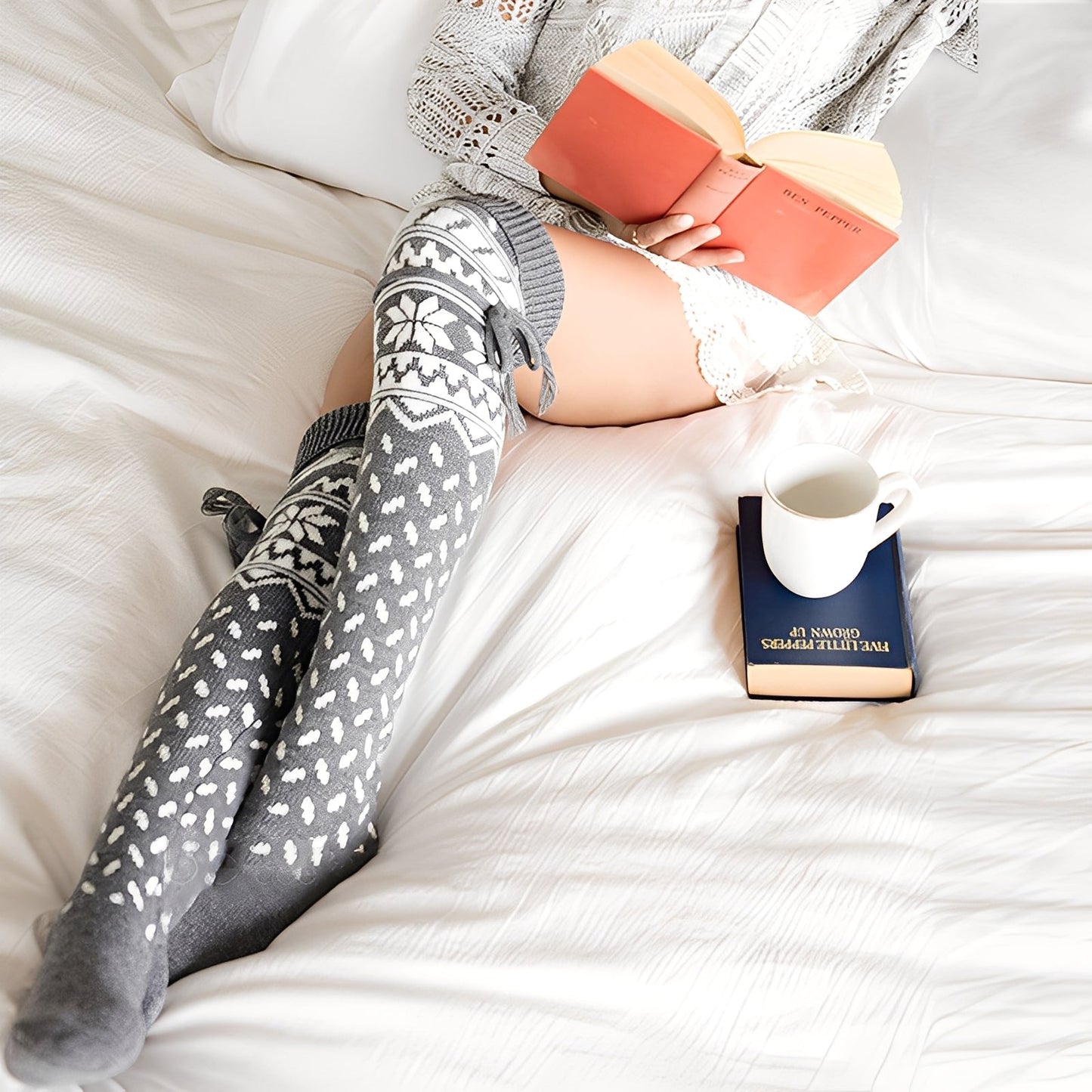 Corinne - Meias de Lã de Natal Elegantes para Mulheres