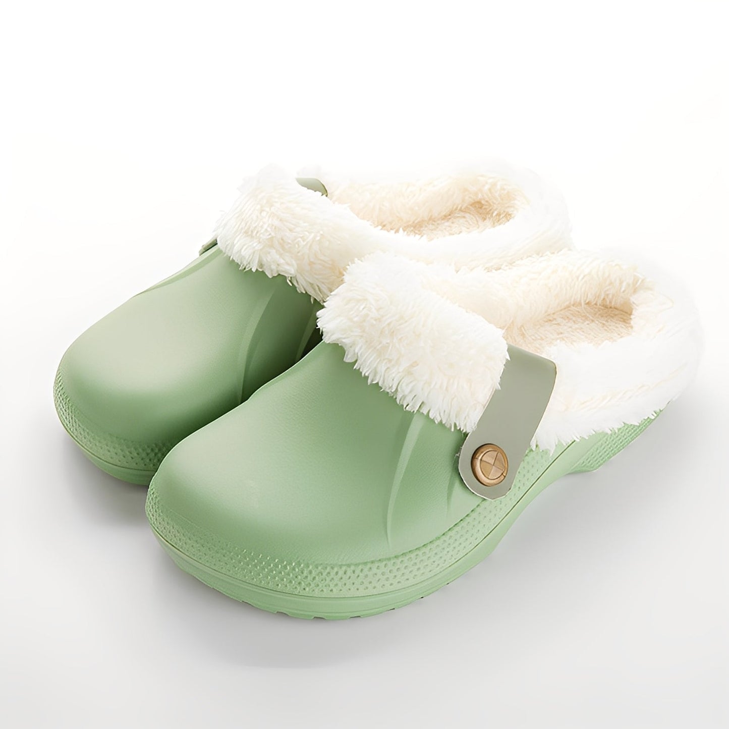 Melba - Warm wooden shoes with wool lining for women