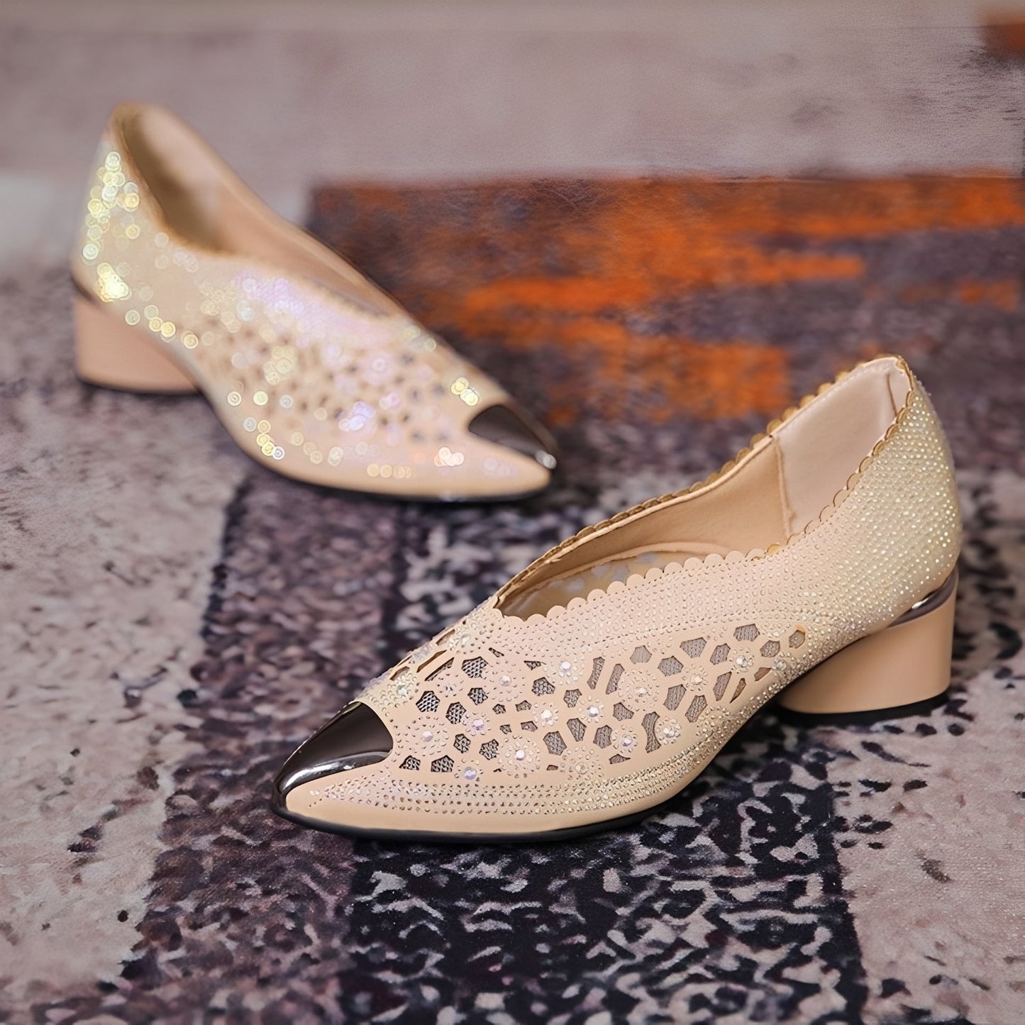 Priscille - Elegant mesh sandals for women