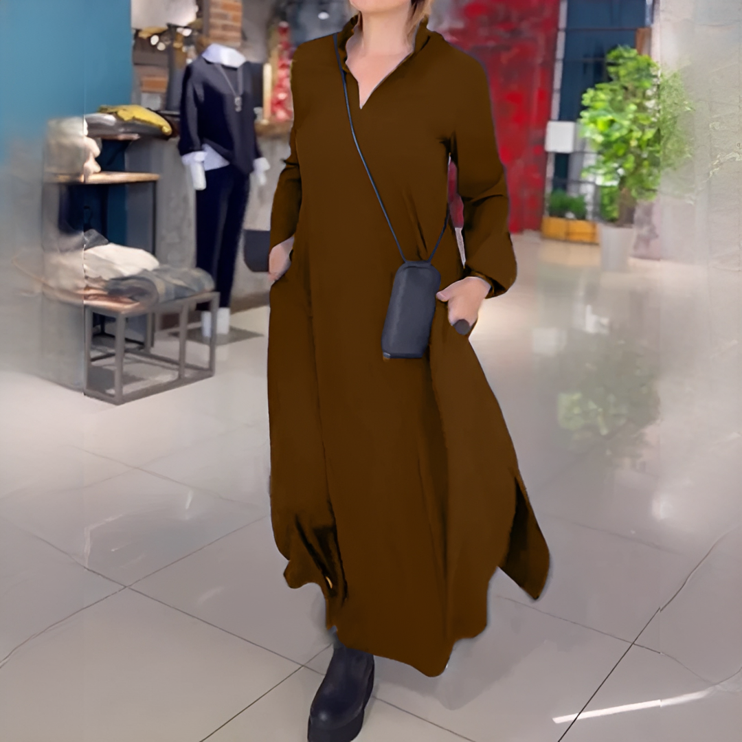 Cassie - Vestido Casual de Manga Longa