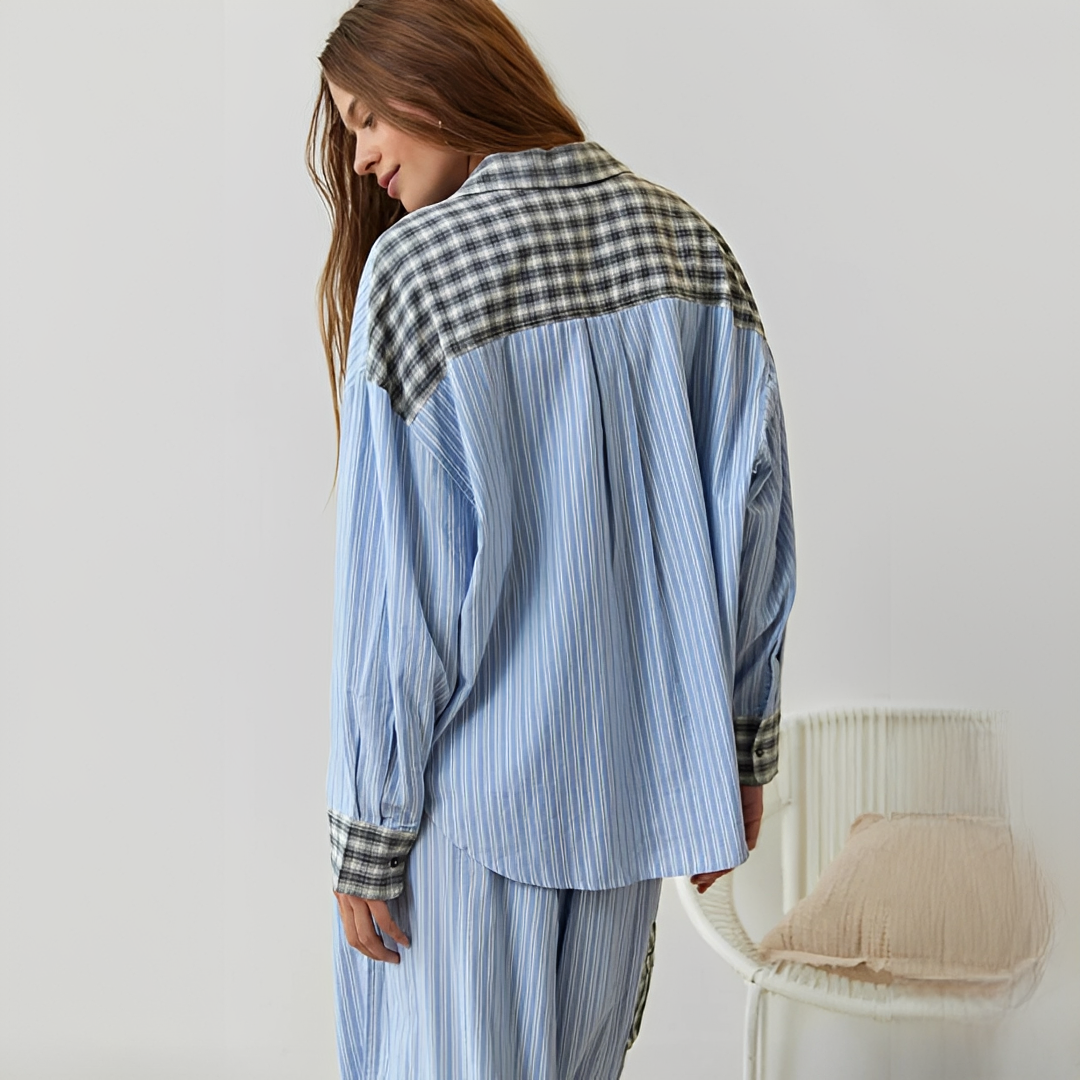 Elena - Conjunto de pijama elegante de duas peças