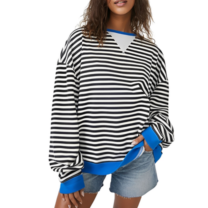 Pénélope - Übergroßes gestreiftes Nachthemd für Damen