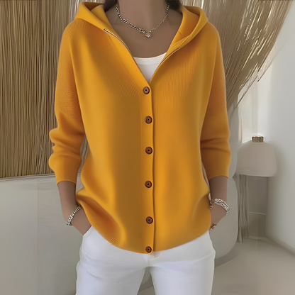Orianne - Cardigan de manga longa em algodão para mulher