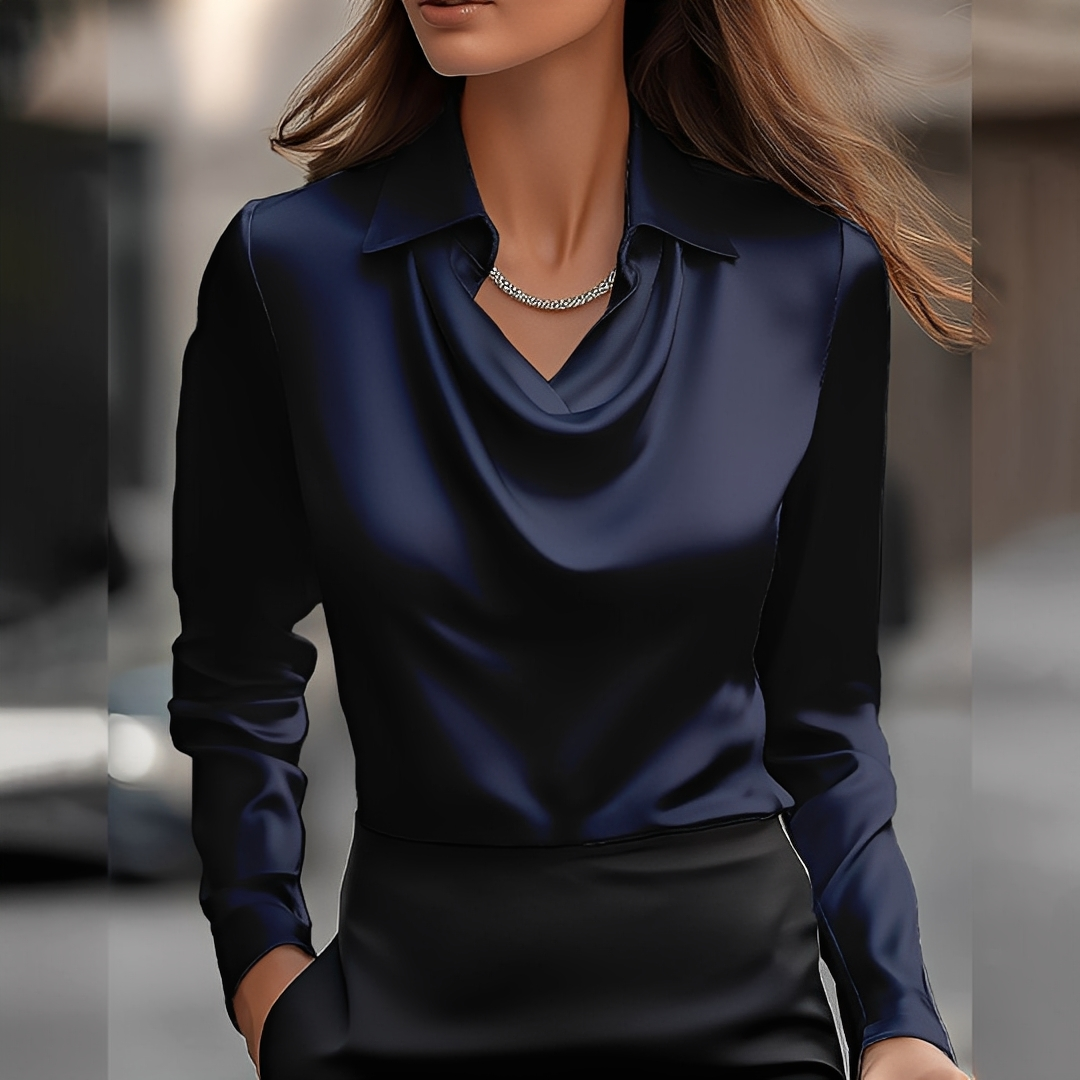 Laurentine - Blusa Sofisticada com Mangas Longas para Mulheres