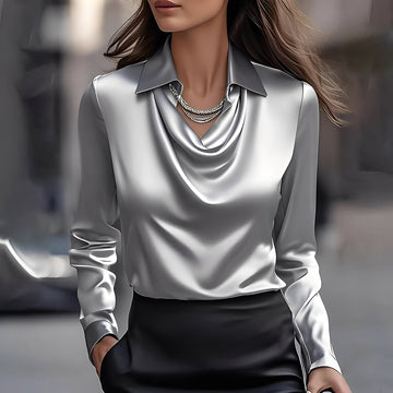Laurentine - Blusa Sofisticada com Mangas Longas para Mulheres