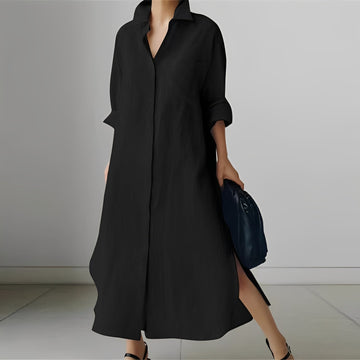 Patricia - Vestido-camisa casual oversize para mulheres