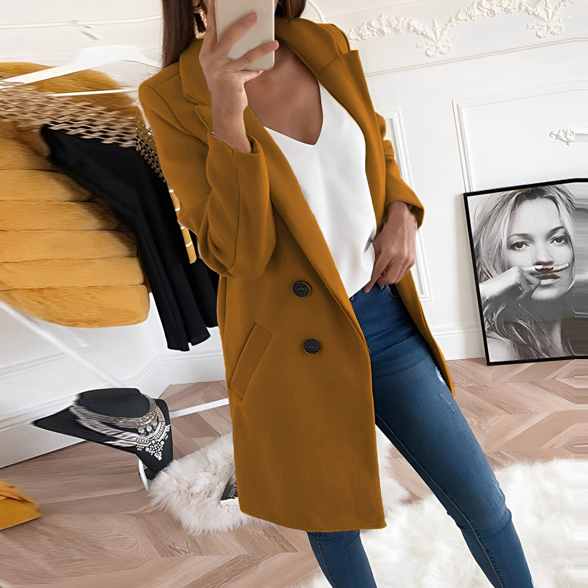 Chantal - Manto de Inverno Elegante Feminino