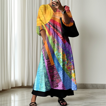 Zanna - Vestido elegante e colorido para mulheres