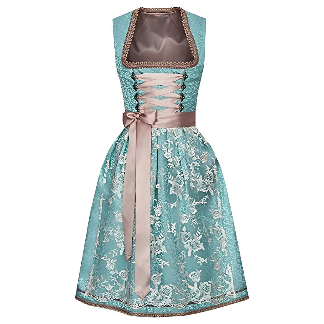 Zella - Vestido dirndl elegante de renda