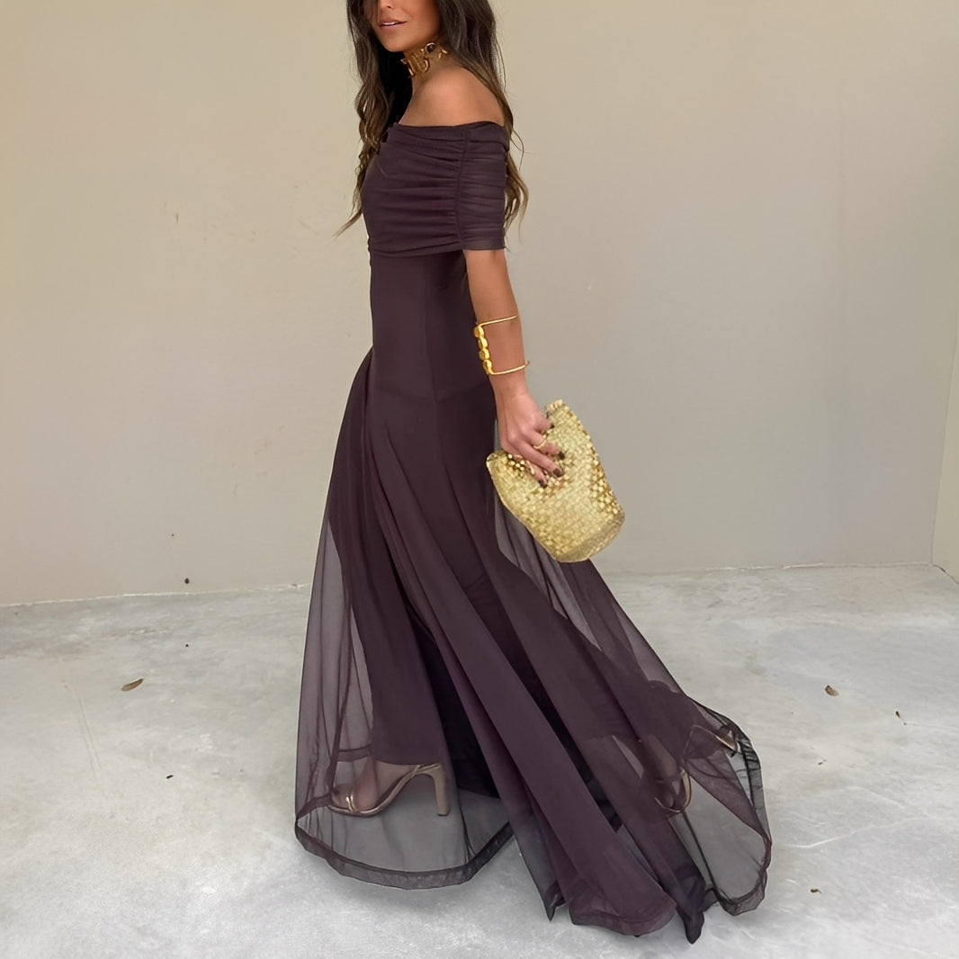 Eunice - Elegante Maxivestido de Mesh para Mulheres