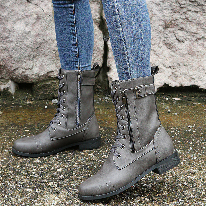 Katerina - Botas Estilosas de Salto Baixo