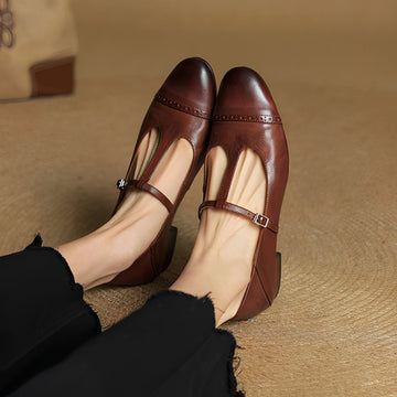 Bella - Sapatilhas elegantes com fivela em forma de T