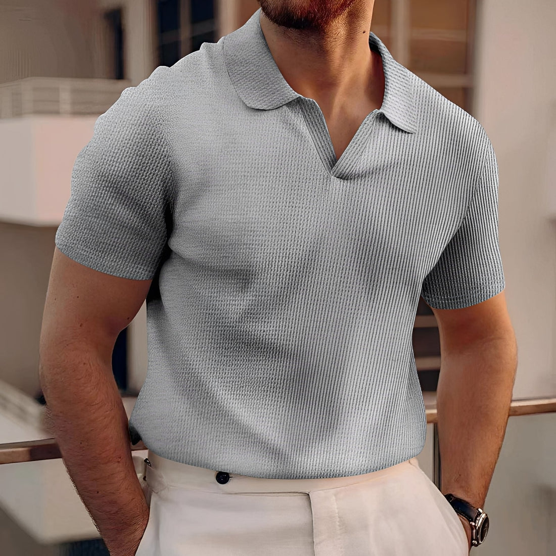 Holden - Camisa Polo Minimalista de Manga Curta