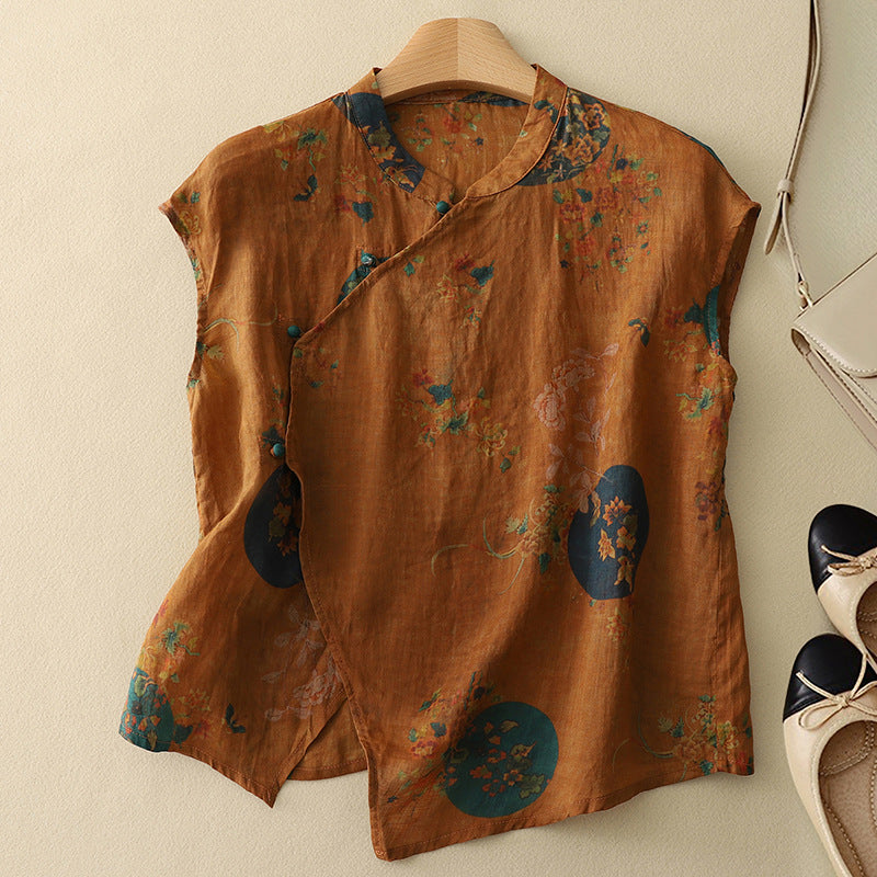 Diana - Blusa Floral Sem Mangas