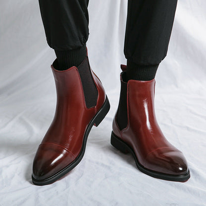 Kennith - Casuais, elegantes botas Chelsea de couro para homens