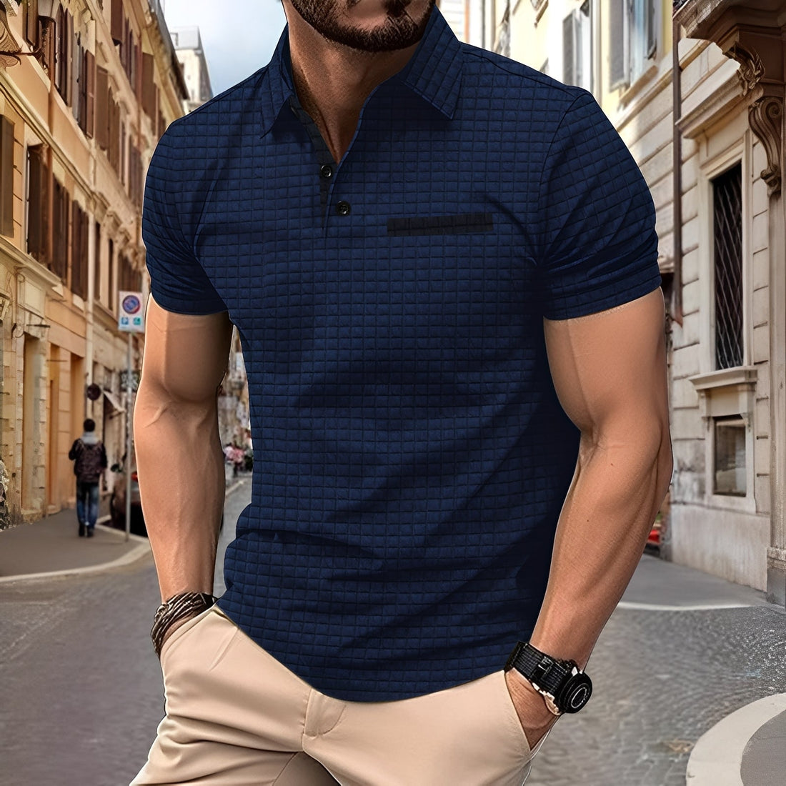 Benson - Elegante Camisa Polo Slim-Fit para Homens