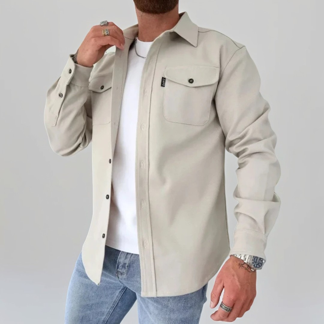 Eufed - Camisa casual de manga longa para homem