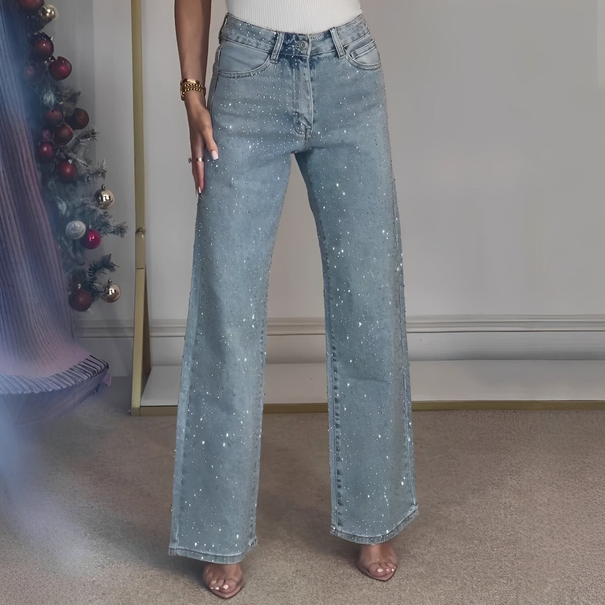 Sandra - Calça elegante com perna larga