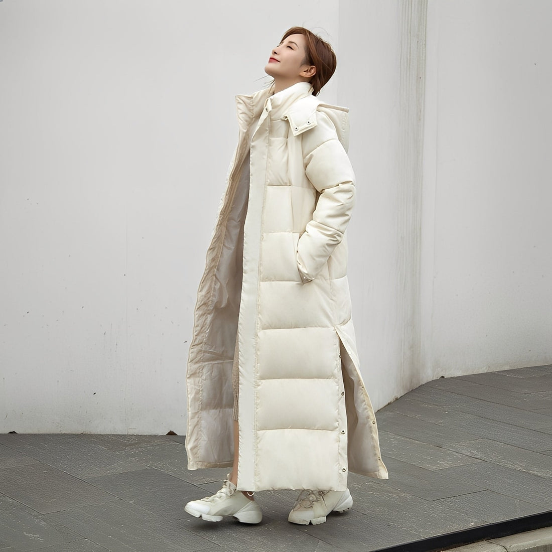 Maylis - Casaco de inverno longo acolchoado quente para mulher