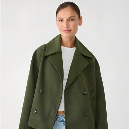 Abegail - Jaqueta curta casual e solta para mulheres