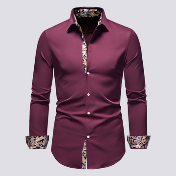 Xander - Camisa de manga comprida estilosa e moderna para homens