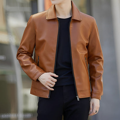 Ewan - Moderna Jaqueta Bomber de Couro para Homens