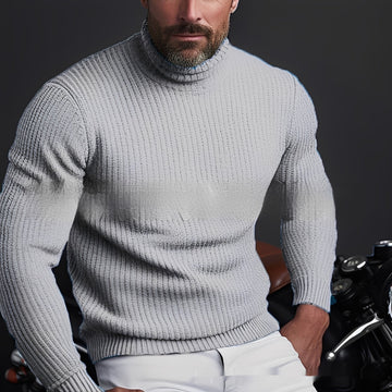 Richard - Suéter de gola alta quente e macio para homens