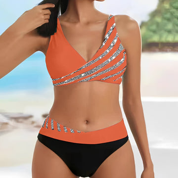 Meriam - Conjunto biquíni elegante e chique para mulheres