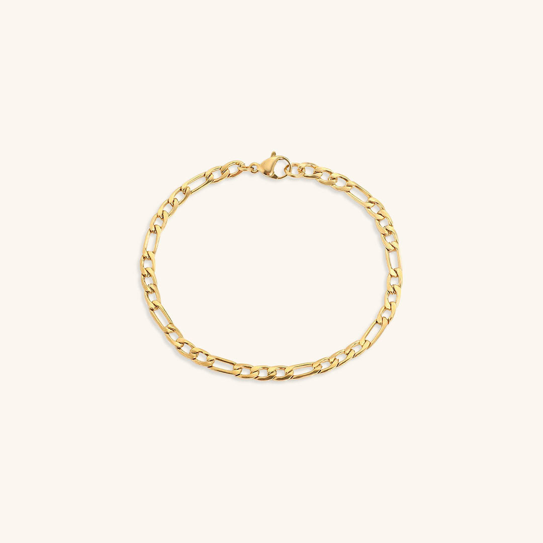 Saturno - Bracelete em corrente dourada
