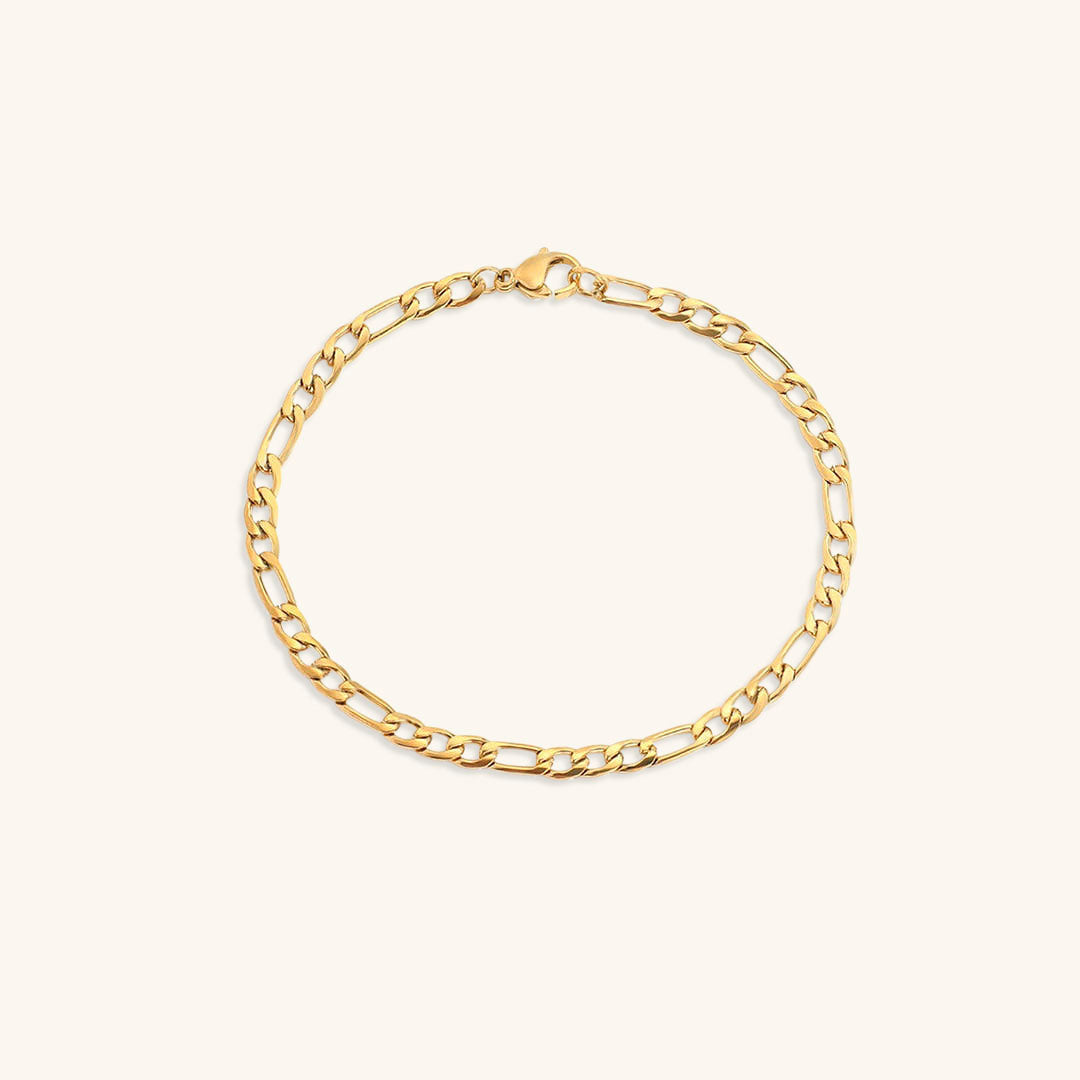 Saturno - Bracelete em corrente dourada