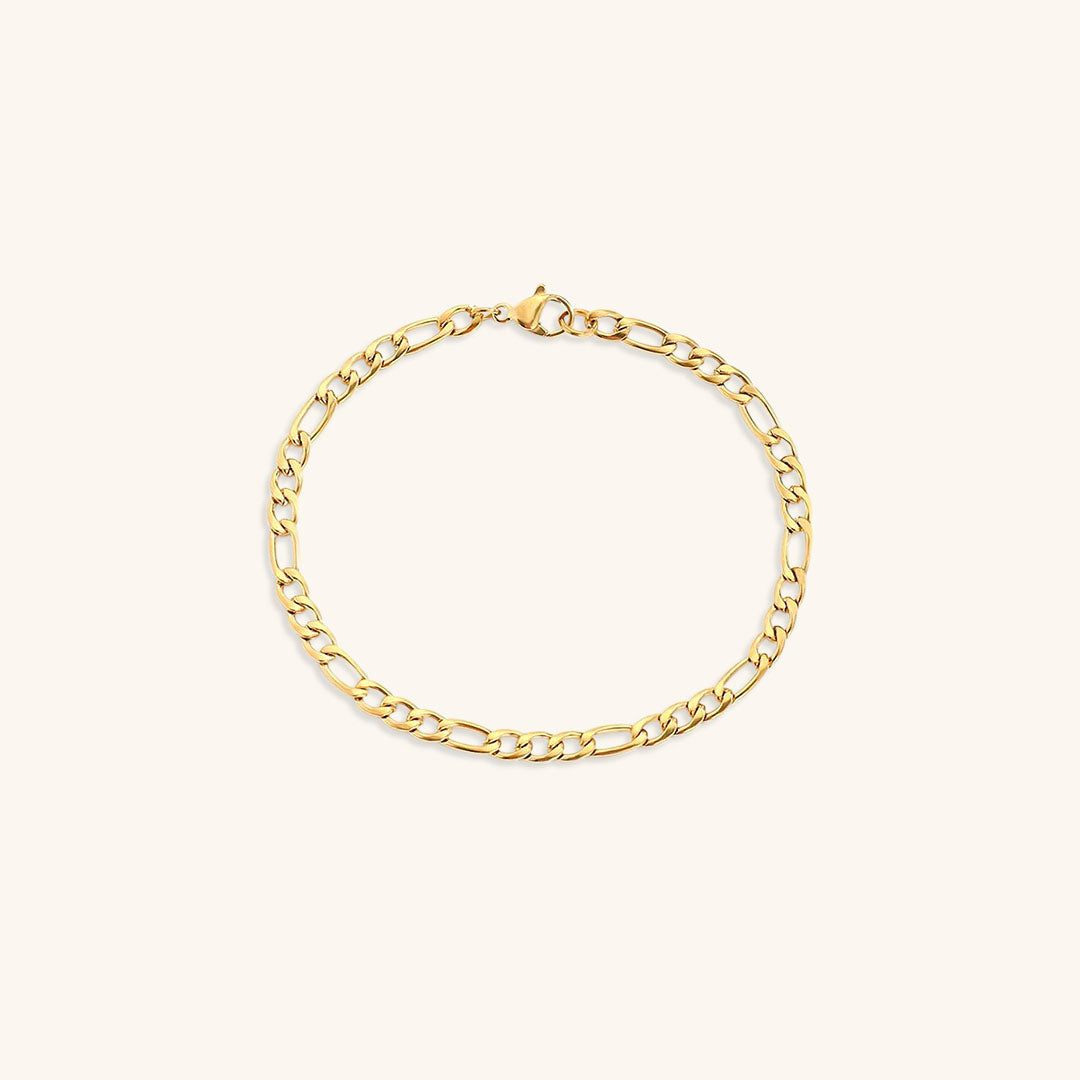 Saturno - Bracelete em corrente dourada