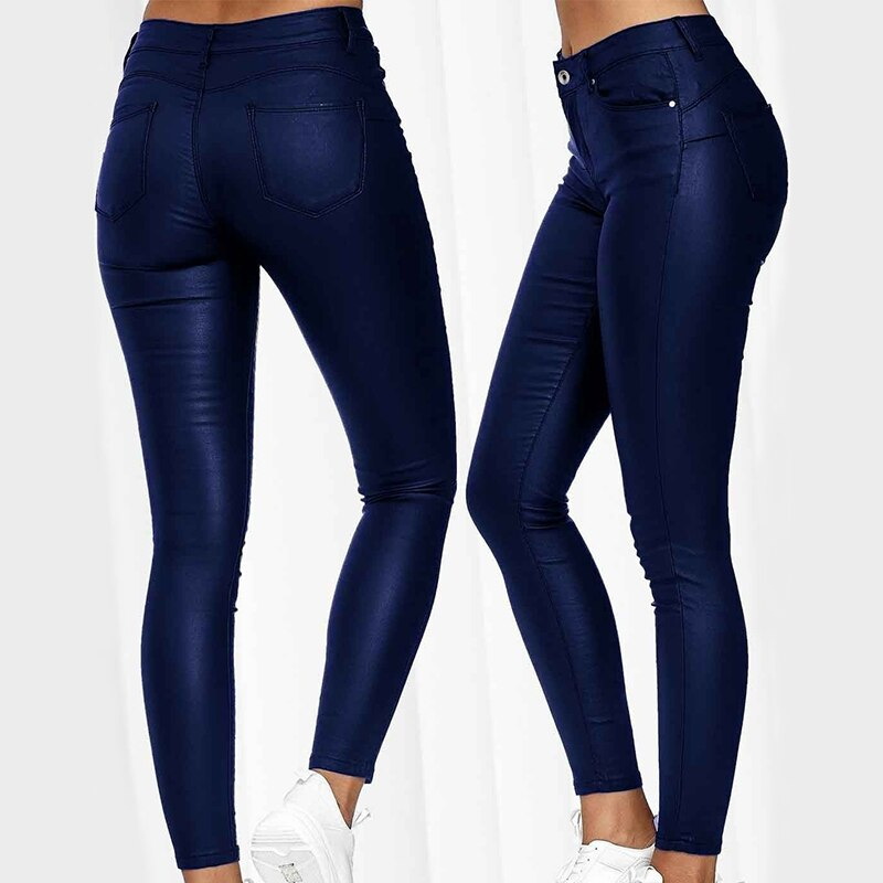 Dina – Calça em couro stretch