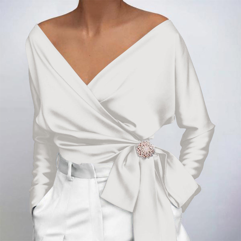 Alayah - Leve Blusa de Verão de Seda