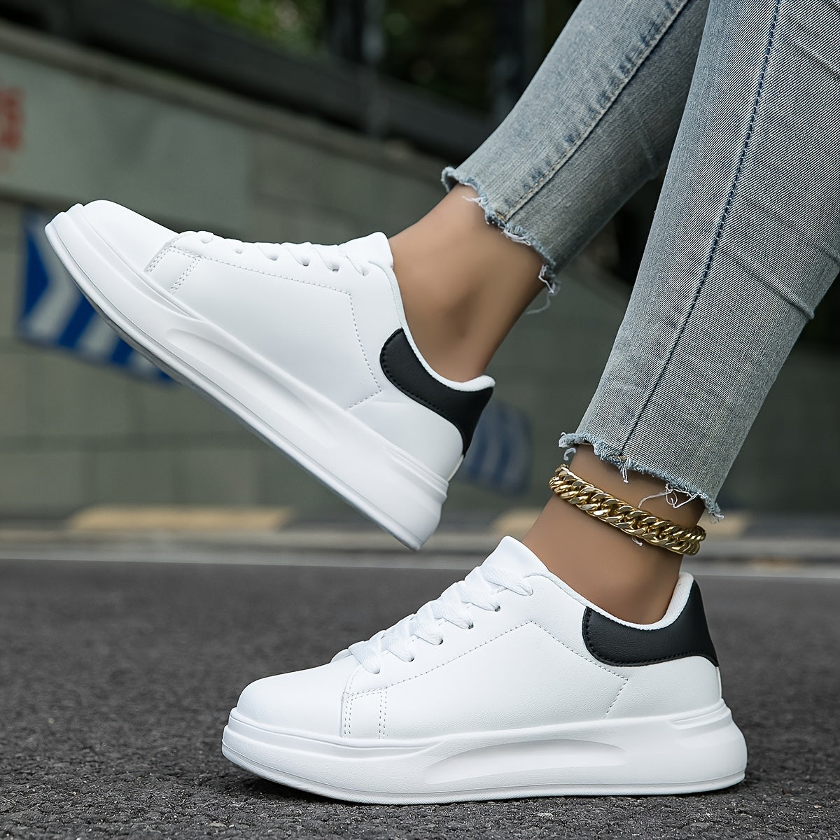 Layla - Tênis branco feminino para estilo do dia a dia